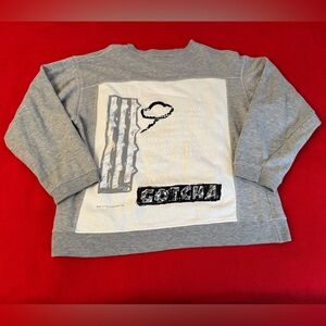 Vintage 80s Gotcha Sportswear Surf Grunge Skate Grey Sweatshirt Size L Men’s